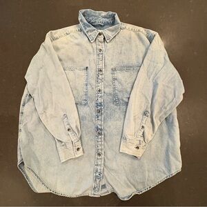Aerie Light Blue Denim Shirt